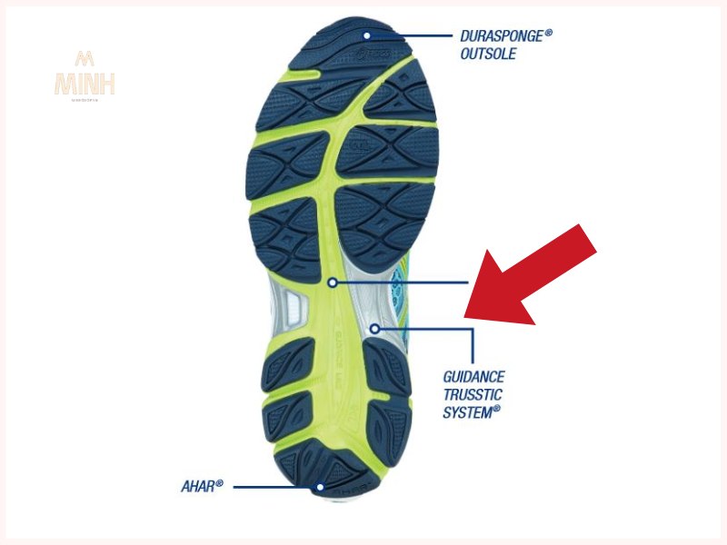 Công nghệ Trusstic System giữ cho những bước chạy luôn ổn định