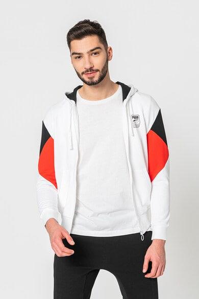 Áo Khoác Puma Herren Rebel Half Zip TR Pullover  White/Red/Black [585278 02]