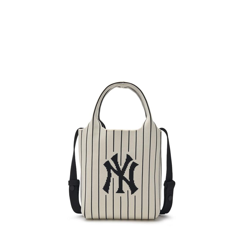 Túi MLB Basic Big Logo Knit Cross Bag New York Yankees  ' Cream ' [ 3acrs034n 50crd ]