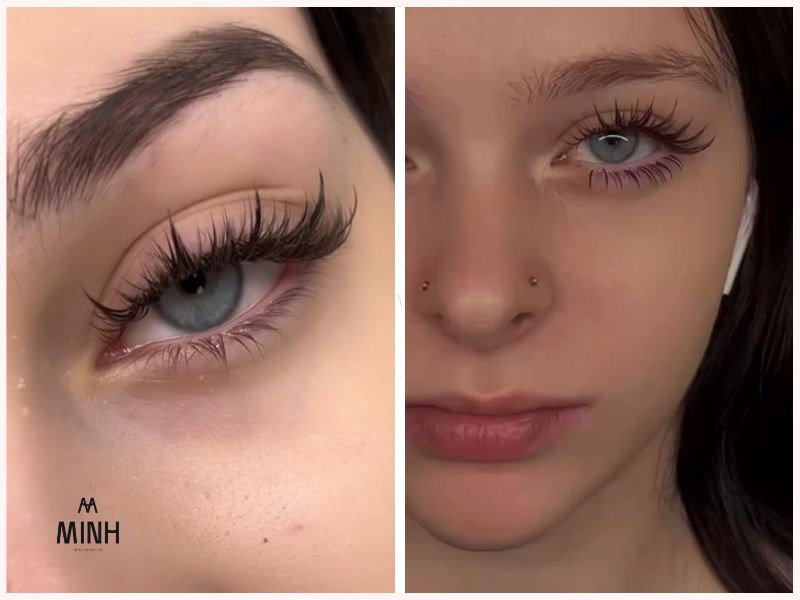 Nối mi Katun là sự kết hợp của mi Volume và mi Classic