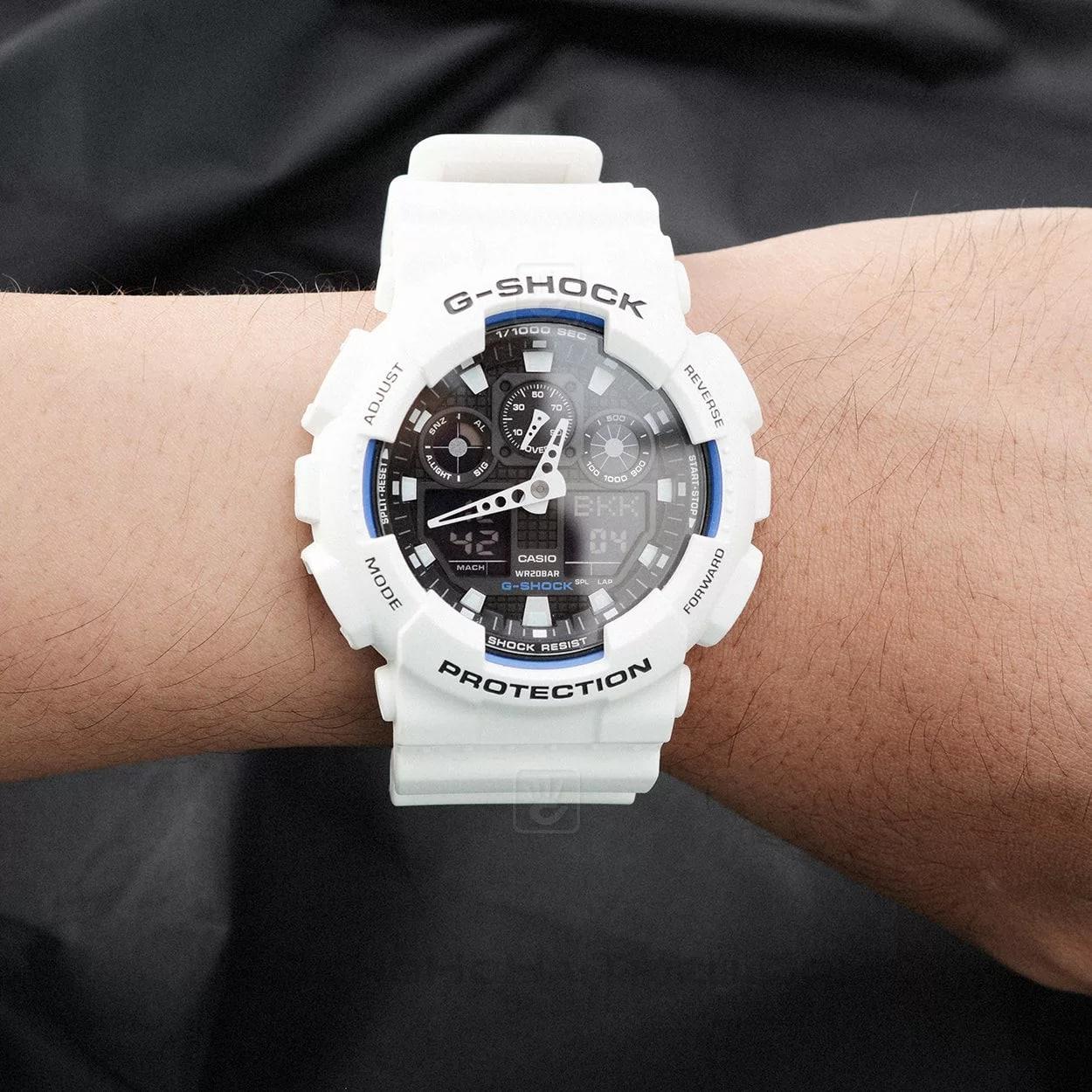 Đồng Hồ Casio G-Shock Digital Quartz White [GA-100B]