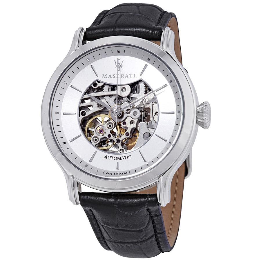 Đồng Hồ Maserati Epoca Automatic Stainless Steal Leather ''Silve/White'' [R8821118003]