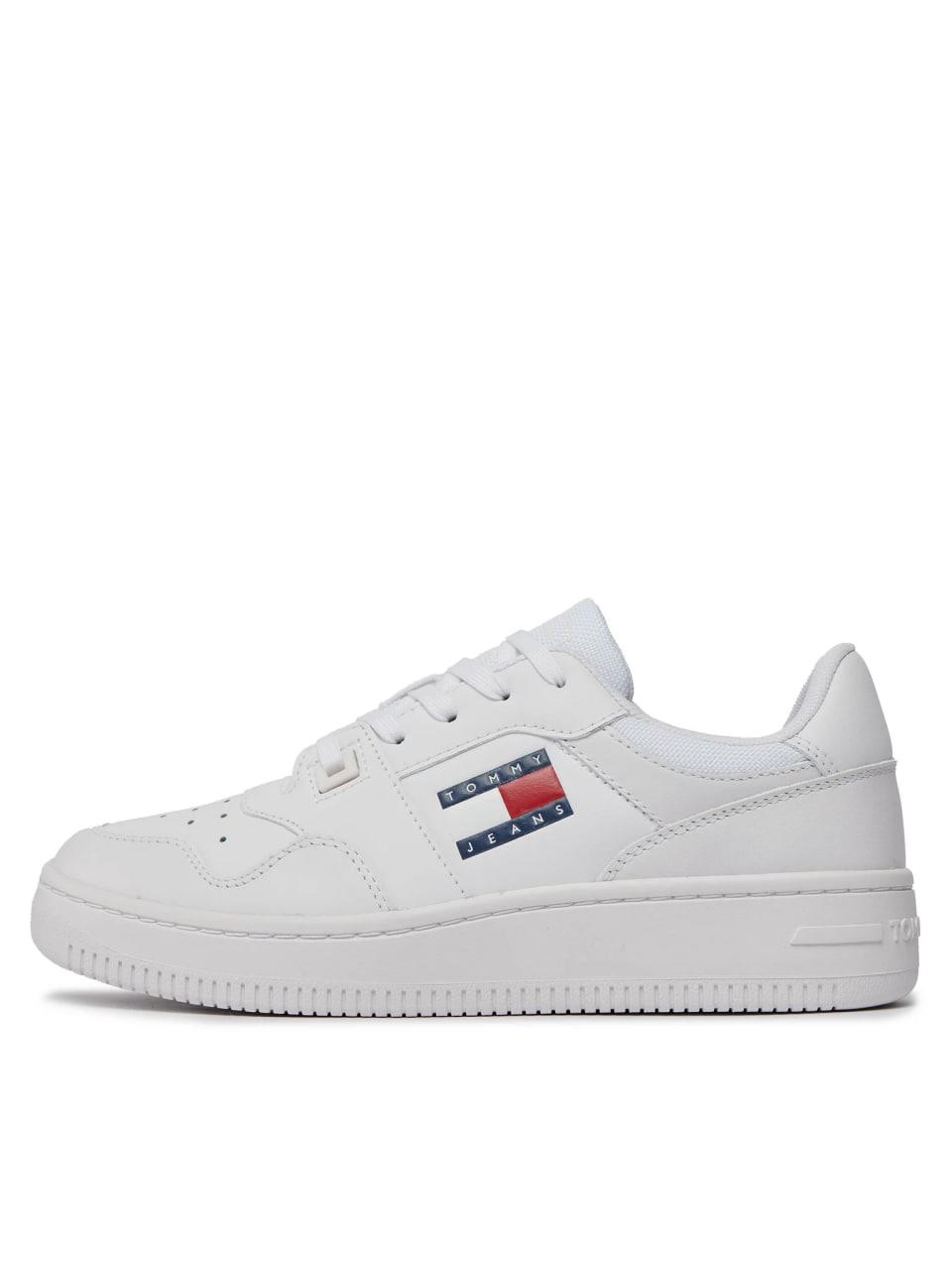 Giày Tommy Jeans Sneakers Retro Basket White [EN0EN02505]