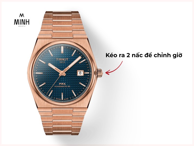 Các thao tác chỉnh giờ đồng hồ cơ Tissot đơn giản
