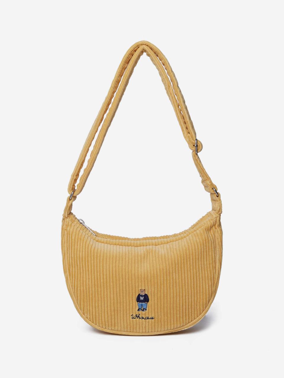 Túi WHOAU corduroy hobo bag 'YELLOW' [ whbgd4t42a 00 ]