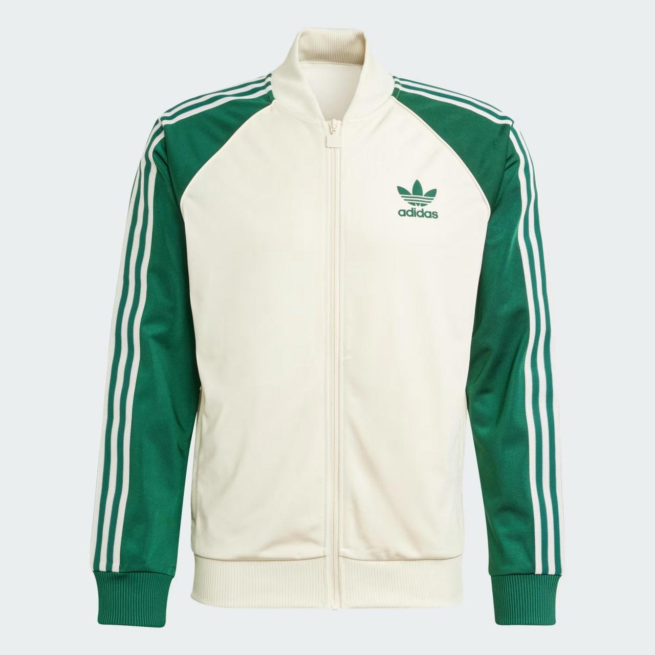 Áo Khoác Adidas SST Track Top White/Green [IS1403]