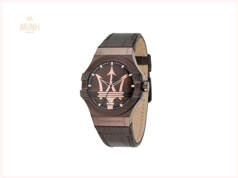 Đồng Hồ Maserati Potenza Quartz Brown Dial Watch