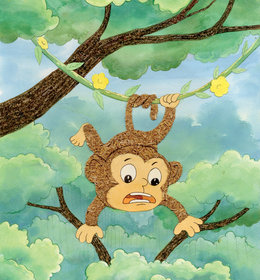 Monkey Swinging On A Vine Storyweaver