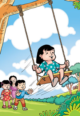 A Boy Pushing A Girl On A Swing Storyweaver