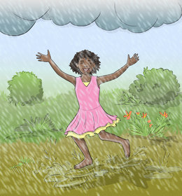 Girl Enjoying In The Rain Storyweaver