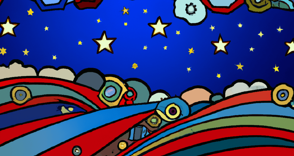 illustration of the night sky