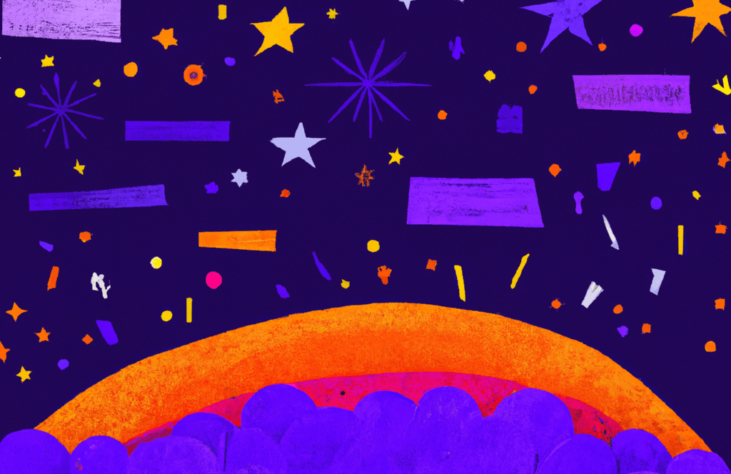 illustration of the night sky