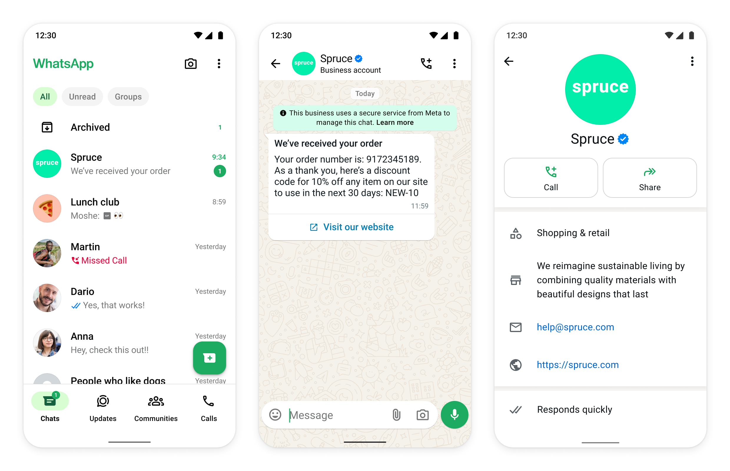Required: Official Business Account (OBA)