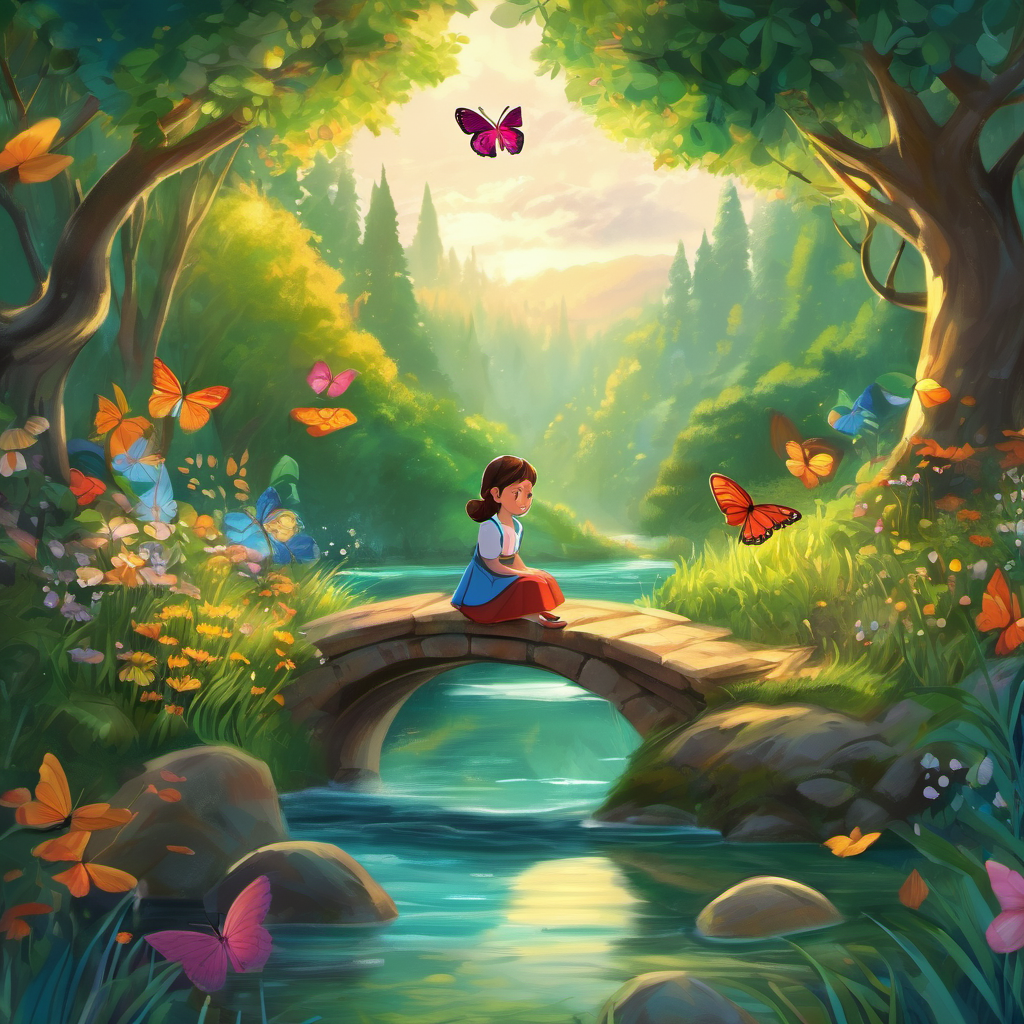 Clara's soothing voice made Adelina's eyelids grow heavy as she listened intently to the enchanting story. "In her village, there was a magical forest full of friendly creatures and sparkling rivers. Adelina loved playing near the riverbank, surrounded by the colorful butterflies that fluttered around her." As the story unraveled, Adelina imagined herself exploring the magical forest, making friends with talking animals, and even discovering hidden treasures. Clara's words brought every character to life, making Adelina feel as if she was part of the adventure.