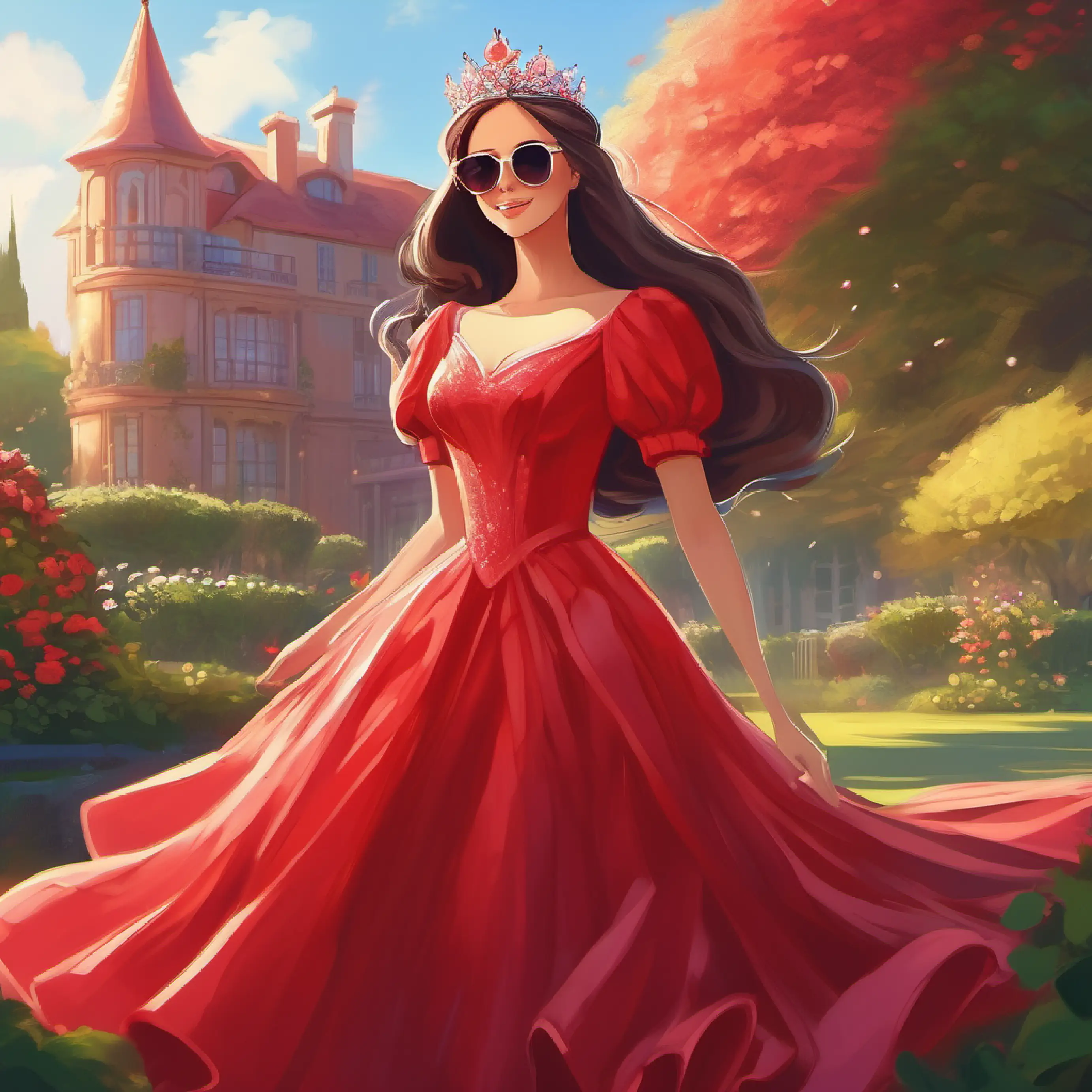 Big puffy red dress cheap