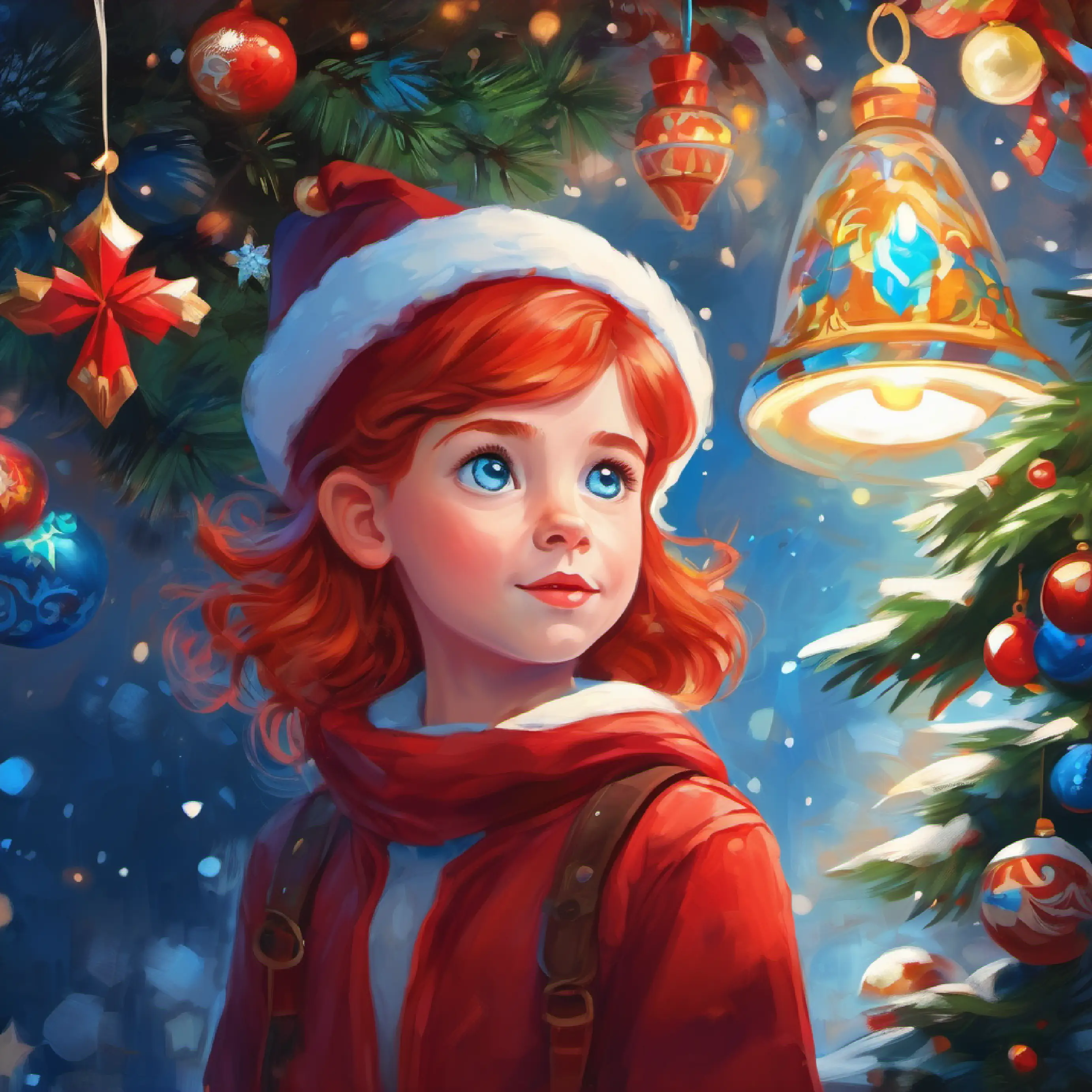 Curious young girl, bright blue eyes, red hair, inquisitive's imagination goes wild, and Duncan clarifies.