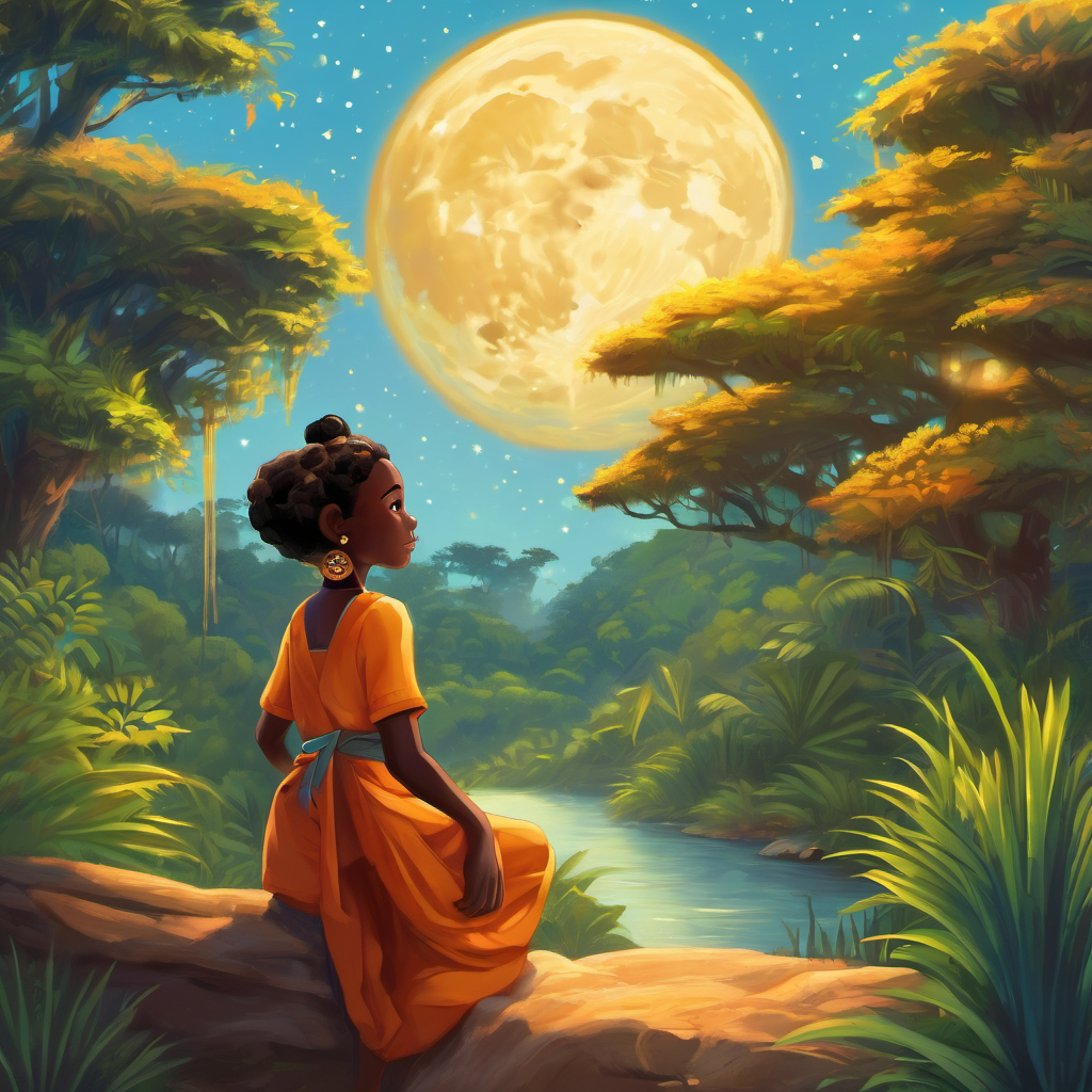 "Remember, my dear Kwame," she whispered, "May your dreams be as magical as Anansi's adventures." And as the moon and stars shone brightly outside his window, Kwame closed his eyes, feeling inspired by the tales of Anansi and ready to embark on his own journey of compassion and wisdom.