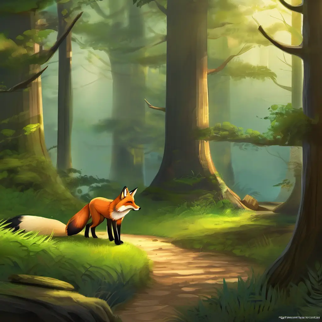 Introduction, forest setting, fox character introduction.