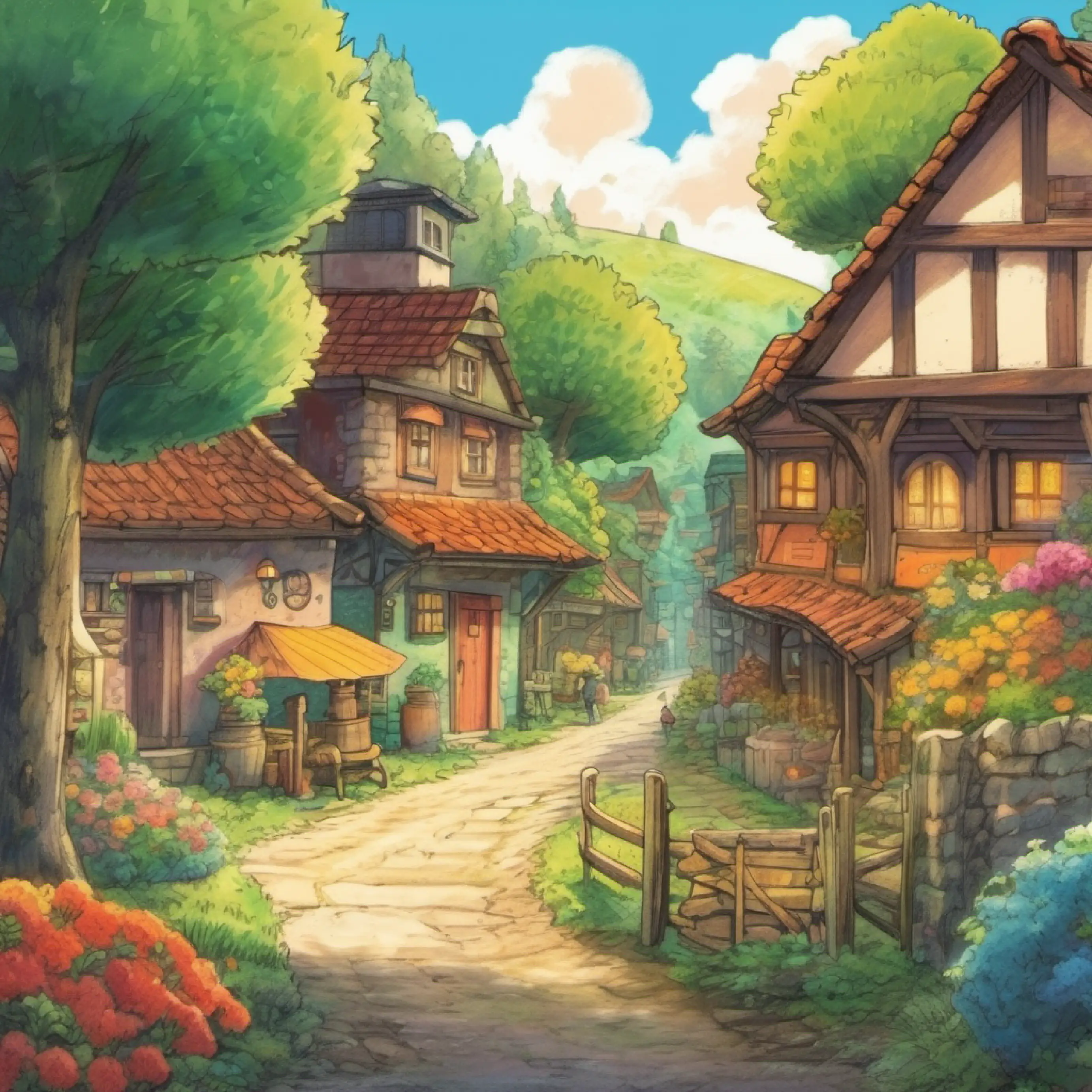 Introducing characters and setting in the village.