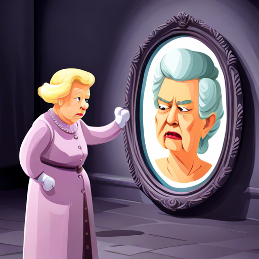 The Queen getting angry after the mirror's response