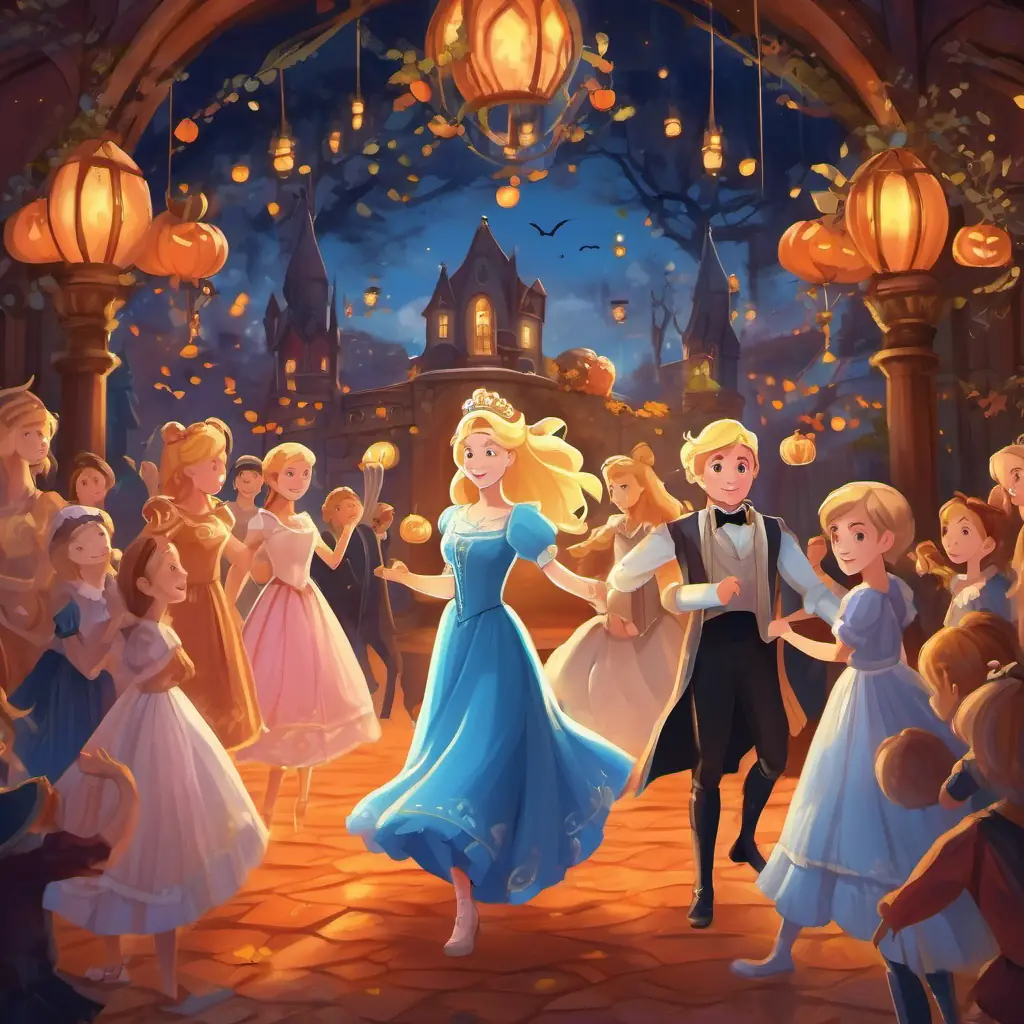 The story starts with Blonde hair, blue eyes, fair skin princess who loves to dance and her eleven sisters in their beautiful kingdom, and their magical ballroom.