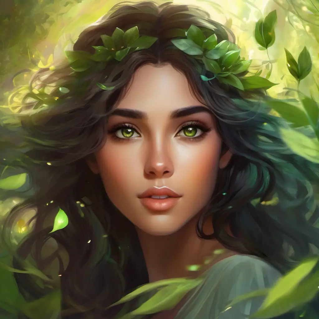 Garden with Faiqa: long dark hair, kind brown eyes and Shama: short curly hair, bright green eyes, cloudy day, determined expressions