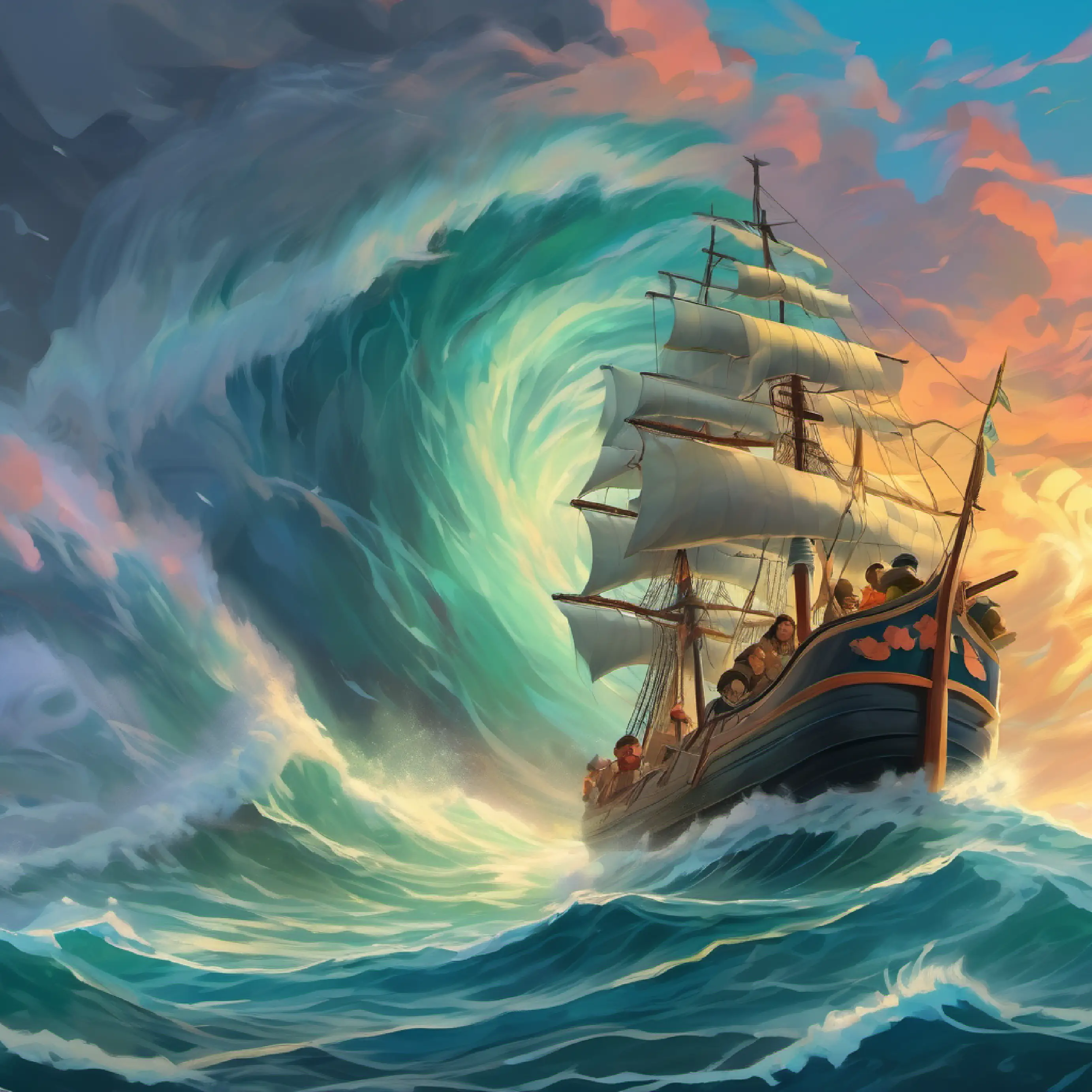 Ancestors showing courage during ocean storms