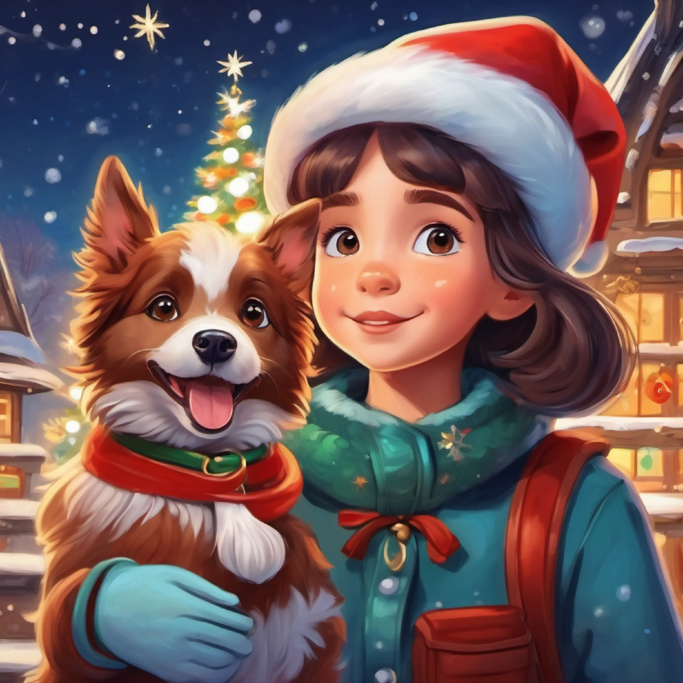 Curious girl with wonder in her eyes, Benny's adventurous friend promises to keep Loyal dog with the secret ability to talk, cheerful and playful's secret