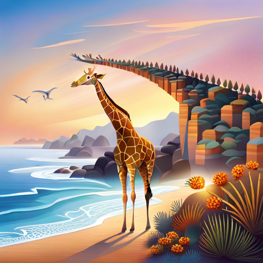Giraffe's Beach Adventure