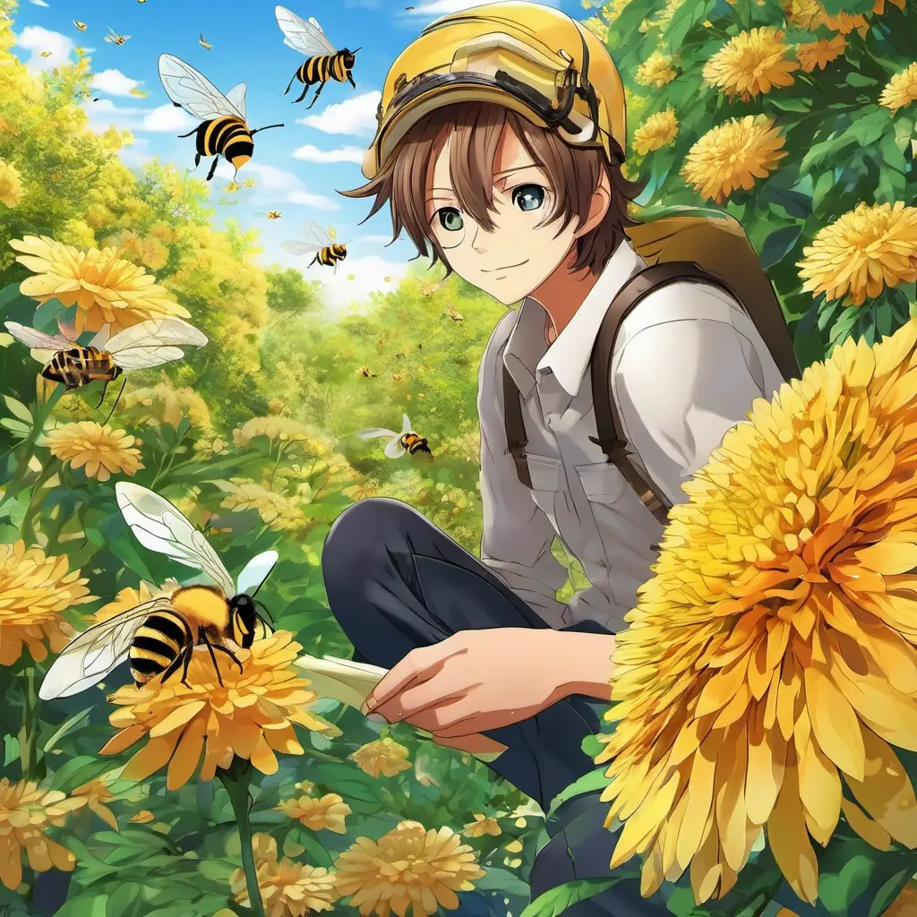 He carefully focuses to make sure the bees create a special product.