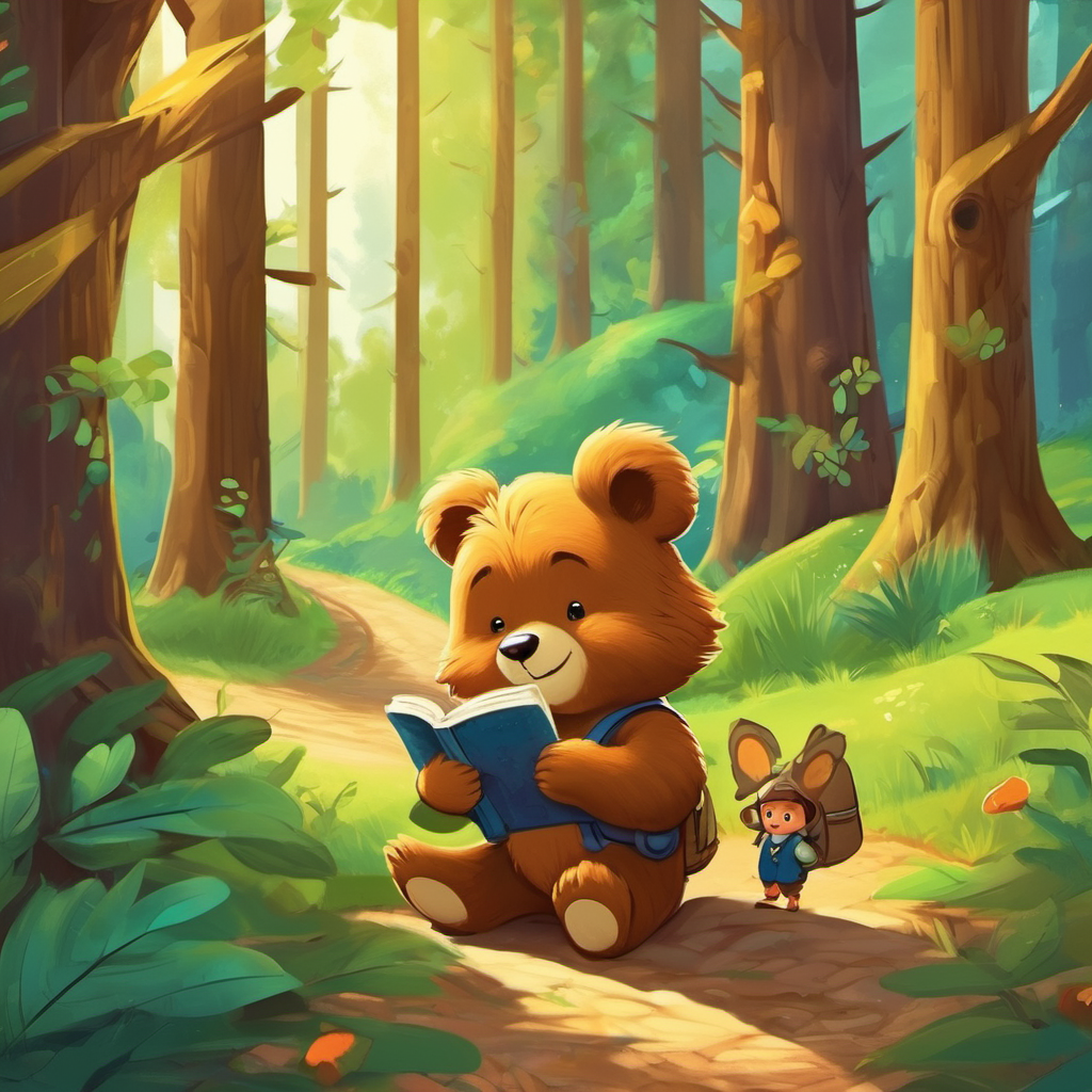 Once upon a time, there was a cuddly little bear named Benny. Benny loved to explore and go on exciting adventures. One beautiful sunny day, Benny woke up from his nap and realized he didn't have a cozy cave to sleep in. So, he decided to go on a thrilling adventure to find the perfect cave for himself. With his little backpack filled with delicious honey sandwiches, he set off into the big forest. Benny hopped from tree to tree, humming his favorite song, and listening to the cheerful birds chirping above him. He met a wise squirrel named Sammy, who lived in a tall oak tree.