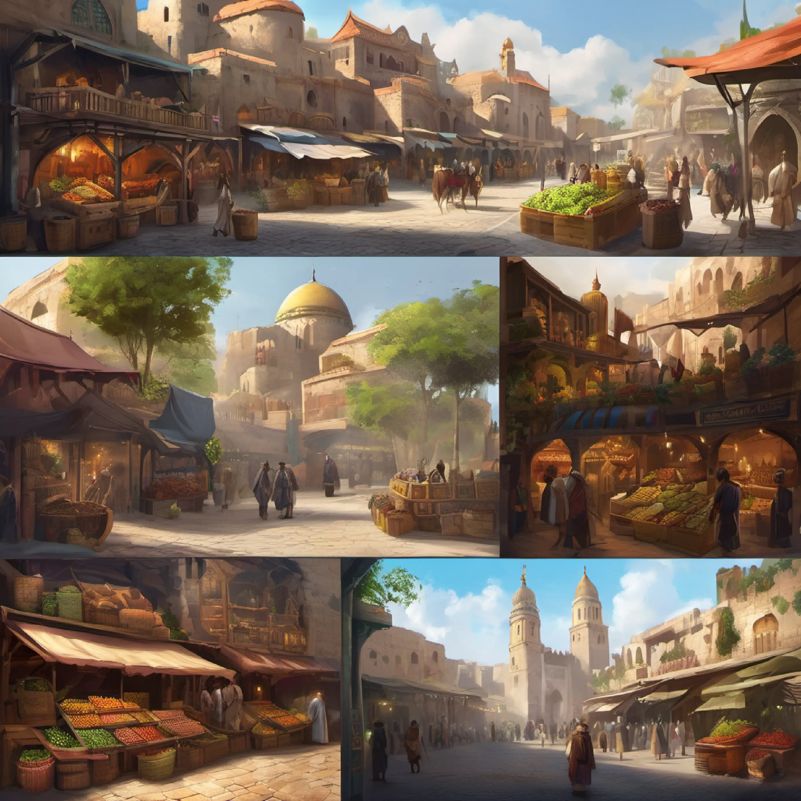 Exploring the kingdom's marketplace and its smells.
