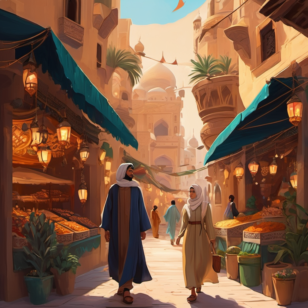 One sunny afternoon, while strolling through the vibrant marketplace, Hamza noticed a young girl named Lina. She wore a beautifully embroidered abaya, and her eyes sparkled like the desert stars. Curiosity sparked within Hamza, and he mustered the courage to initiate a conversation. As they spoke, Hamza discovered that Lina was also from the United Kingdom. They found common ground in their love for adventure and exploration. For the rest of his time in Mecca, Hamza and Lina became inseparable friends, exploring the city and sharing stories of their lives back home.
