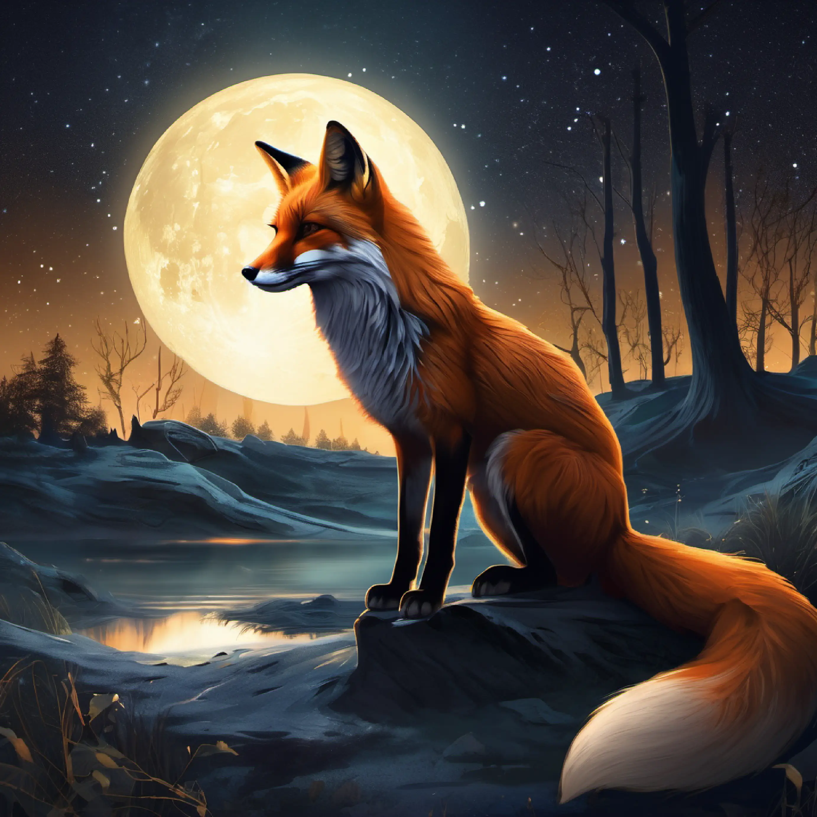 Fox pledges nocturnal life, myth of night foxes.