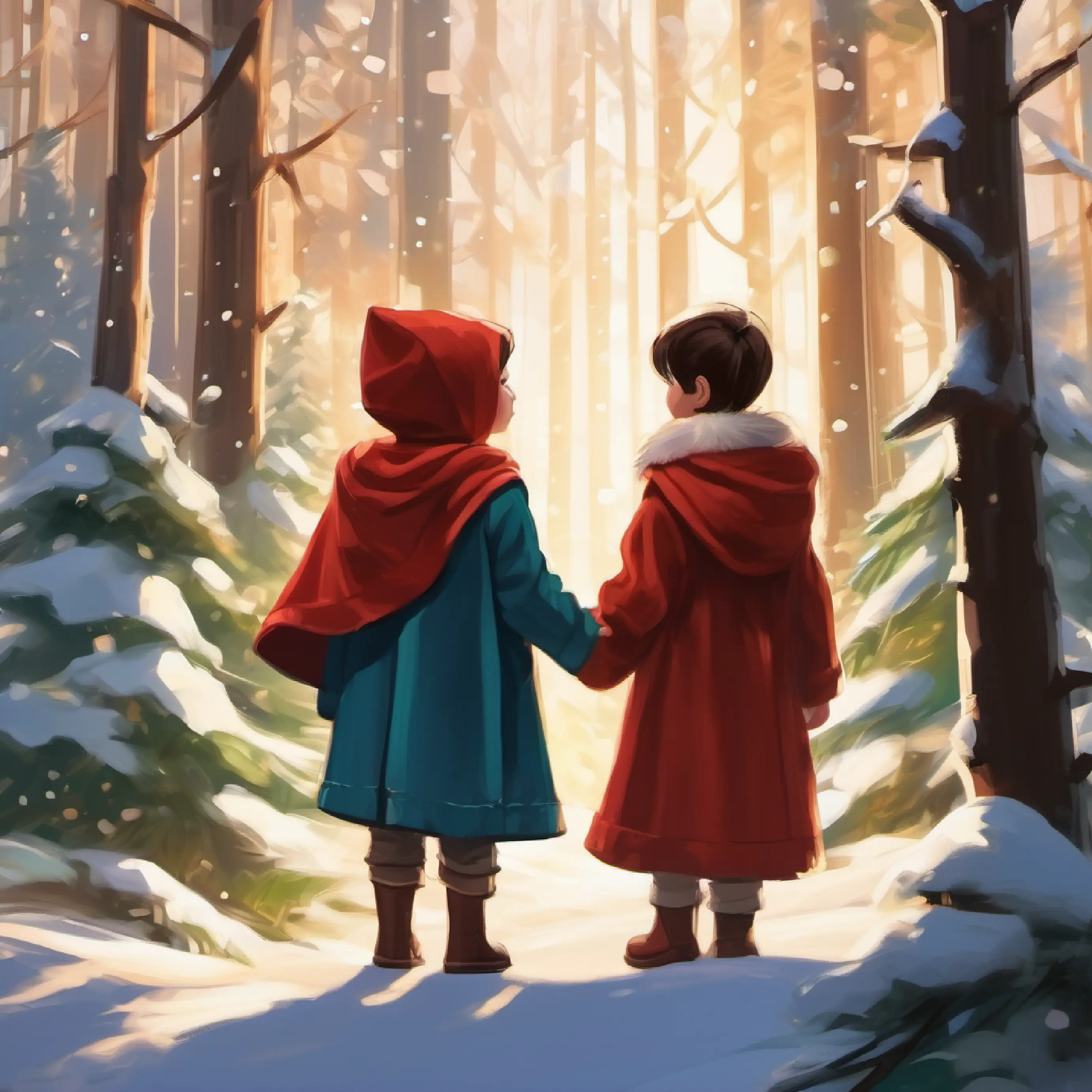 Child dons cloak, connects deeply with the environment