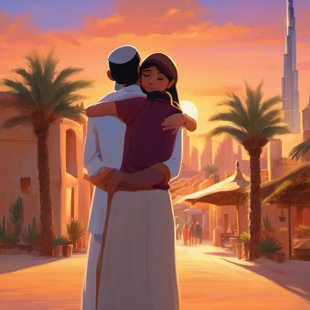 Parting hug, keeping memories of Dubai
