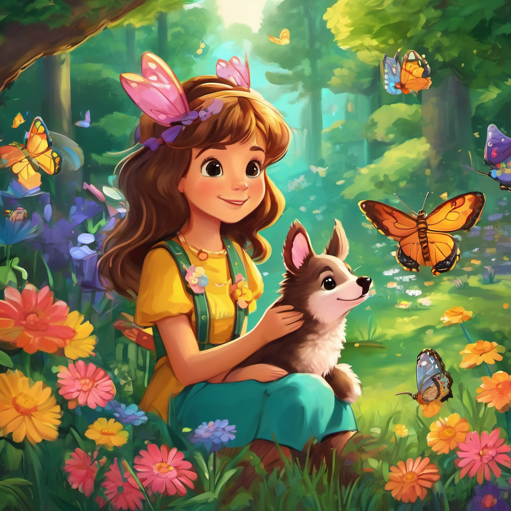 Intrigued by its wonders, Benny and Polly decided to take turns wearing the necklace. Benny went first and wished for a lovely garden where all the animals of Friendshipville could live happily. Magically, flowers of all colors and shapes blossomed around them, creating a magnificent sanctuary filled with butterflies, buzzing bees, and tweeting birds. Next, it was Polly's turn. She wished for a world where all the animals of Friendshipville could communicate and understand each other. As soon as Polly made her wish, the forest came alive with joyful laughter and heartwarming conversations. The animals could now express their feelings, and their friendships grew even stronger.