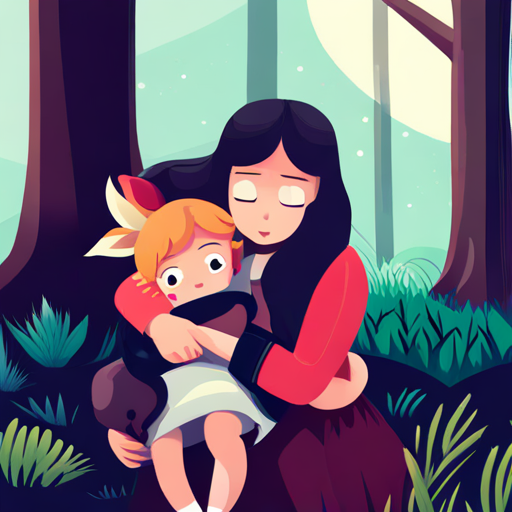 Two girls and a baby deer hugging their animal friends
