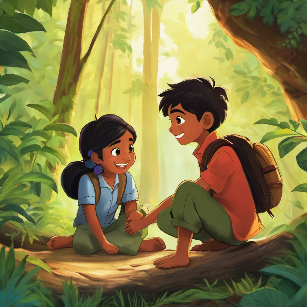 Arjun and Alisha soon struck up a friendship. They spent their days exploring the forest, sharing stories, and nurturing their friendship. They realized that their differences only made their bond stronger. Alisha taught Arjun the language of plants, and he shared tales of his adventures in the village. Their friendship inspired Pari, who marveled at their ability to become friends despite their differences. Pari realized the true magic of friendship lay in acceptance and understanding. With newfound wisdom, Pari spread the message of friendship throughout the forest.