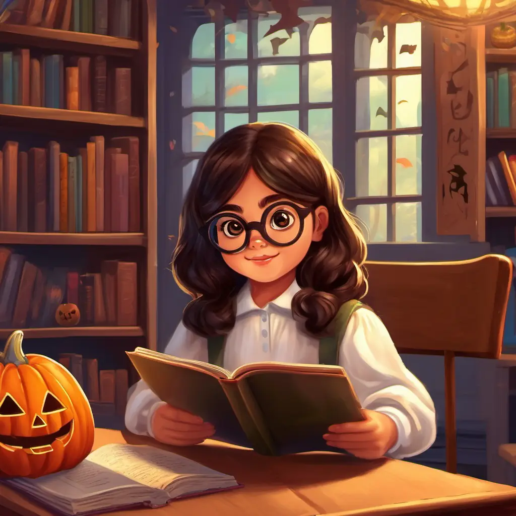 illustration of a child reading books