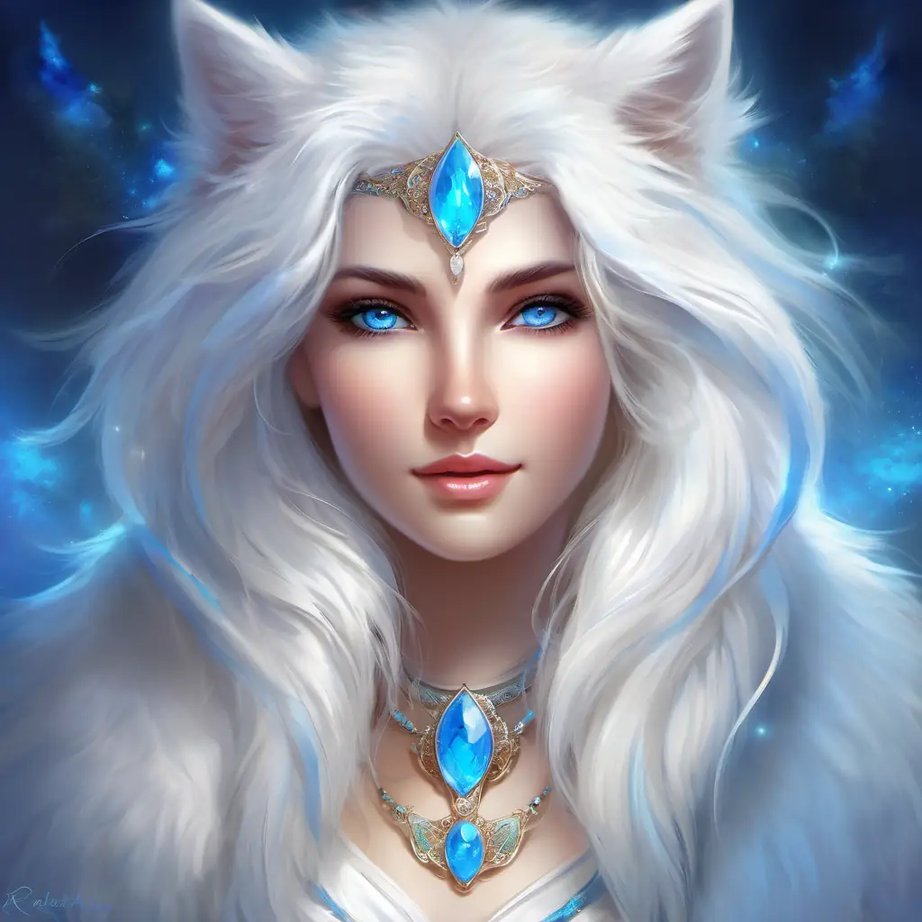 Silky white fur, sparkling blue eyes, eager expression experiences magic again while playing.