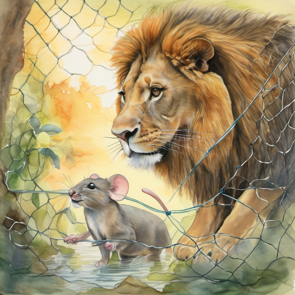 The Brave Lion and the Clever Mouse