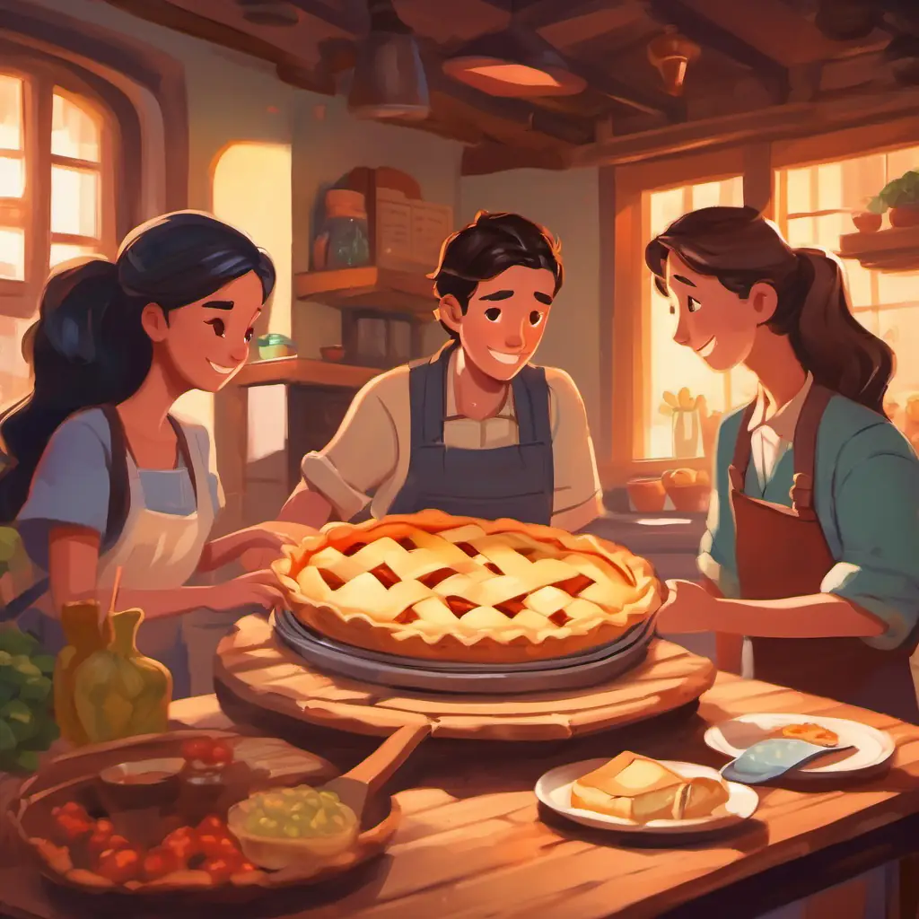 Friends decide to make a pie.