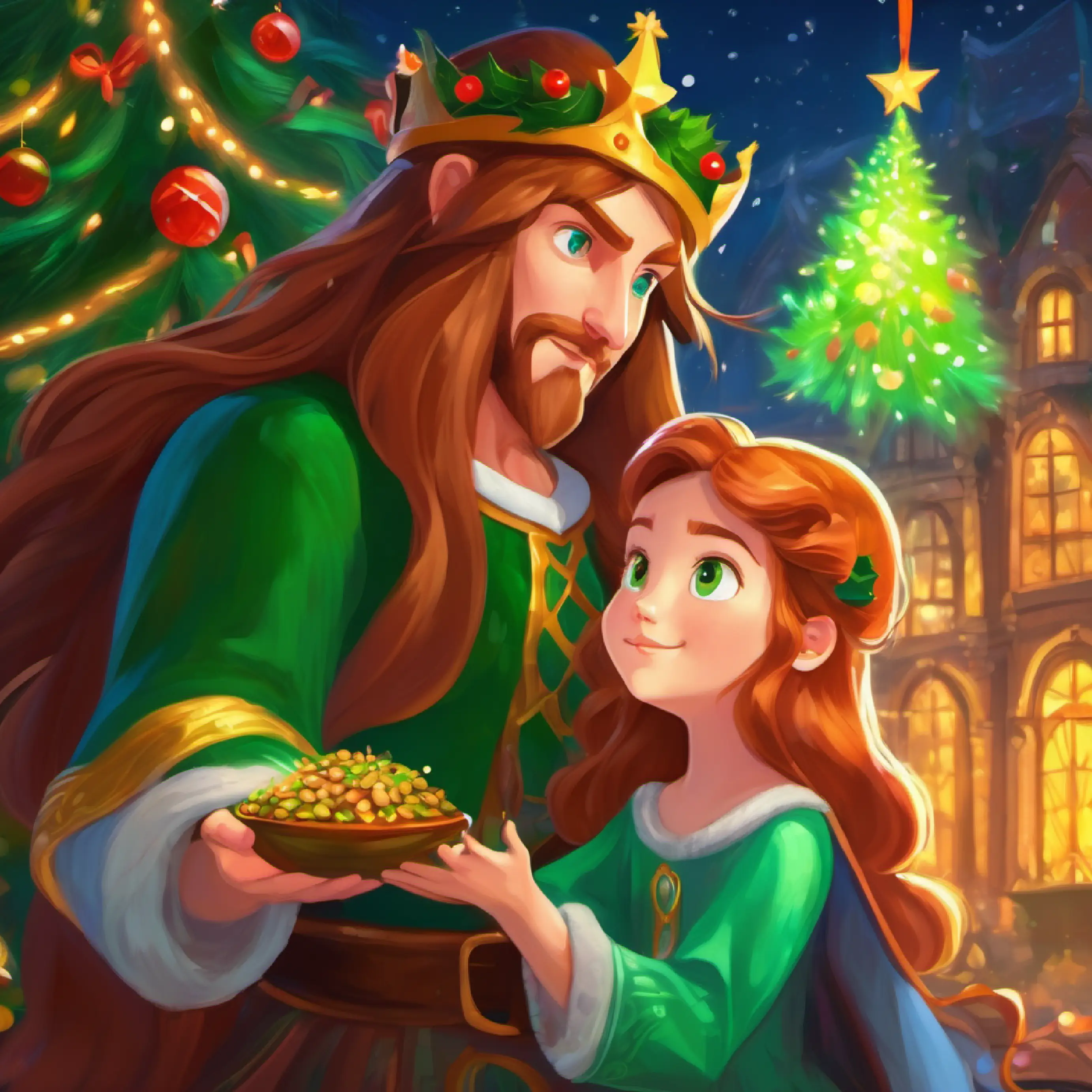 A greedy king desires Brave young girl with flowing chestnut hair and bright green eyes's wind-controlling abilities.