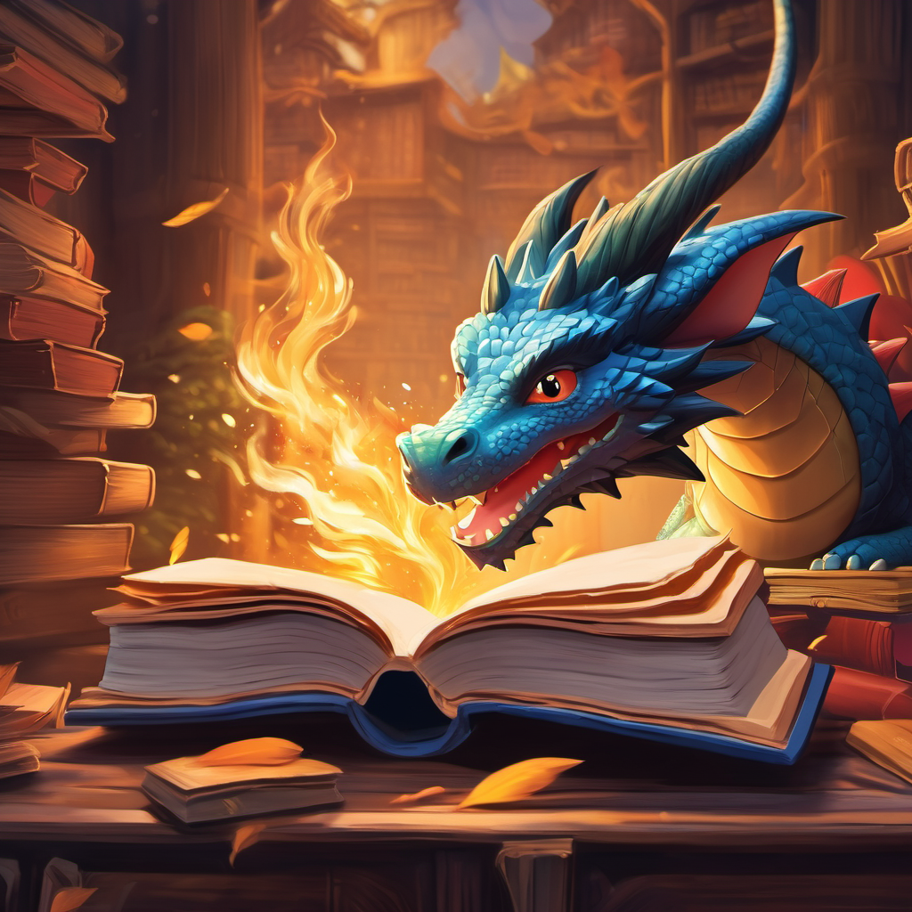 The book closing and dragon vanishing in a puff