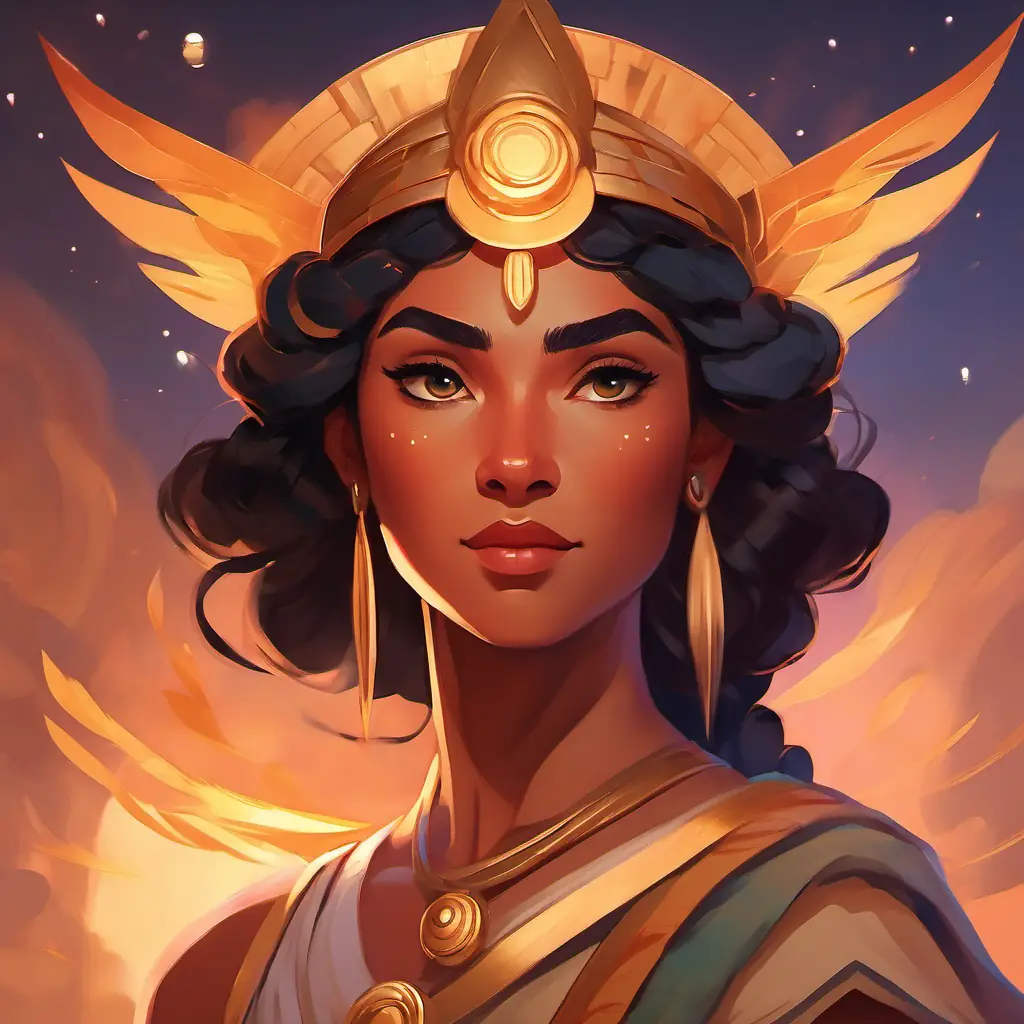 Jet lights on, Strong women with various skin tones, determined eyes in ancient attire, Artemis, calming down.