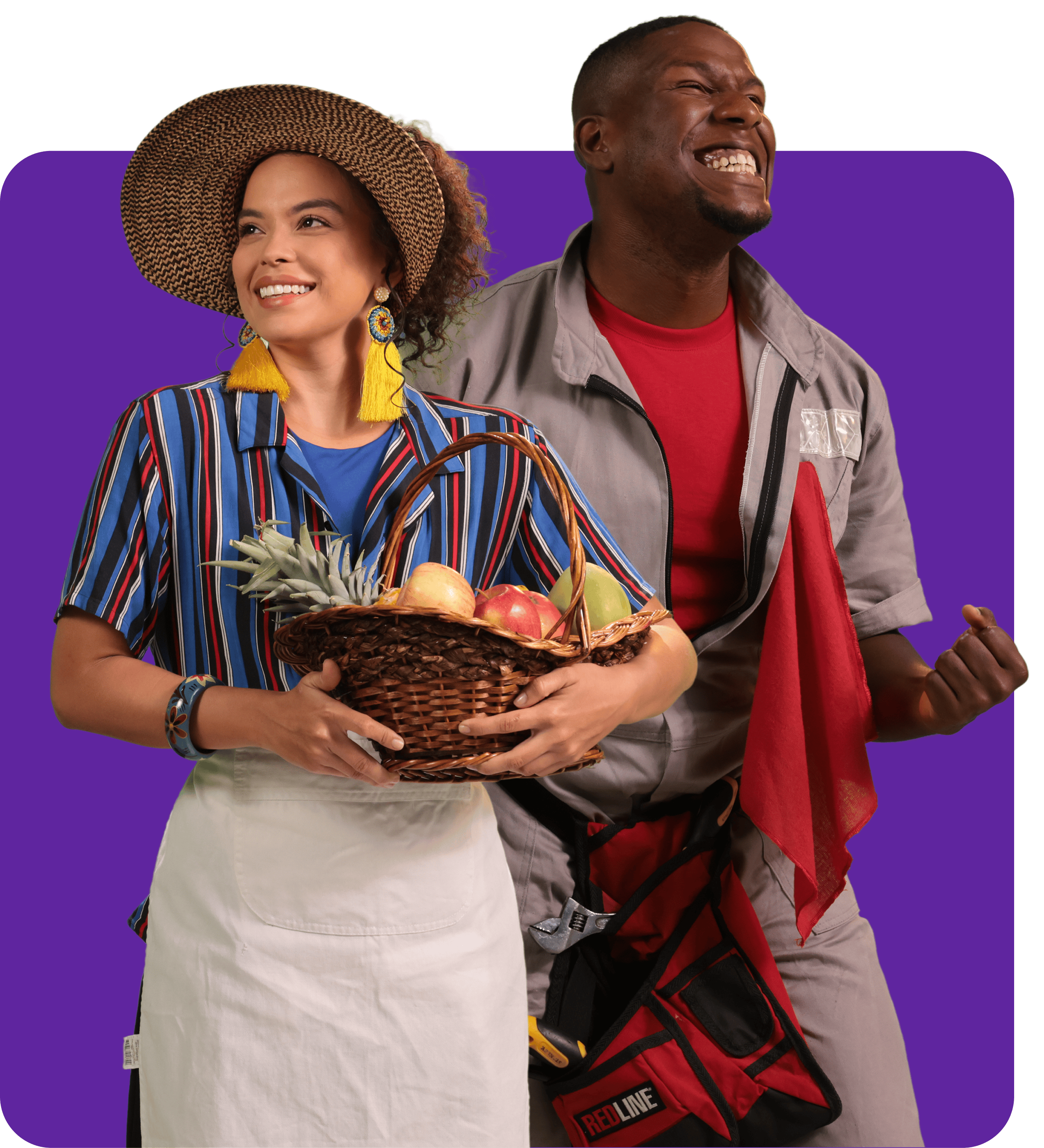 Dos personas sonriendo, representando los clientes del Banco W