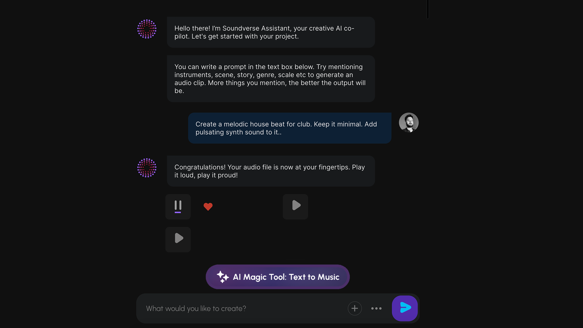 Soundverse Text to Music AI Magic Tool