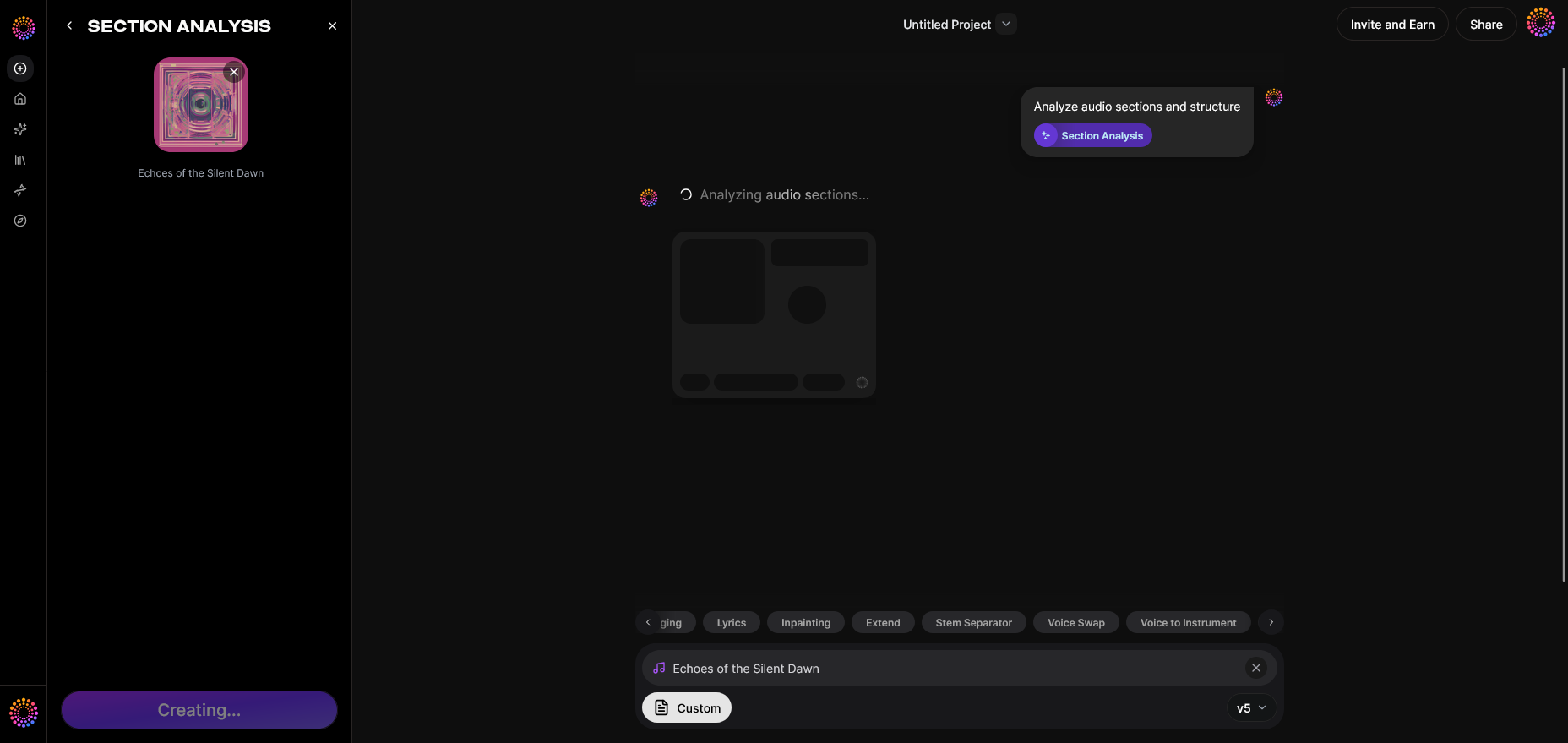 Analysis — AI Analyzes Song Structure and Sections