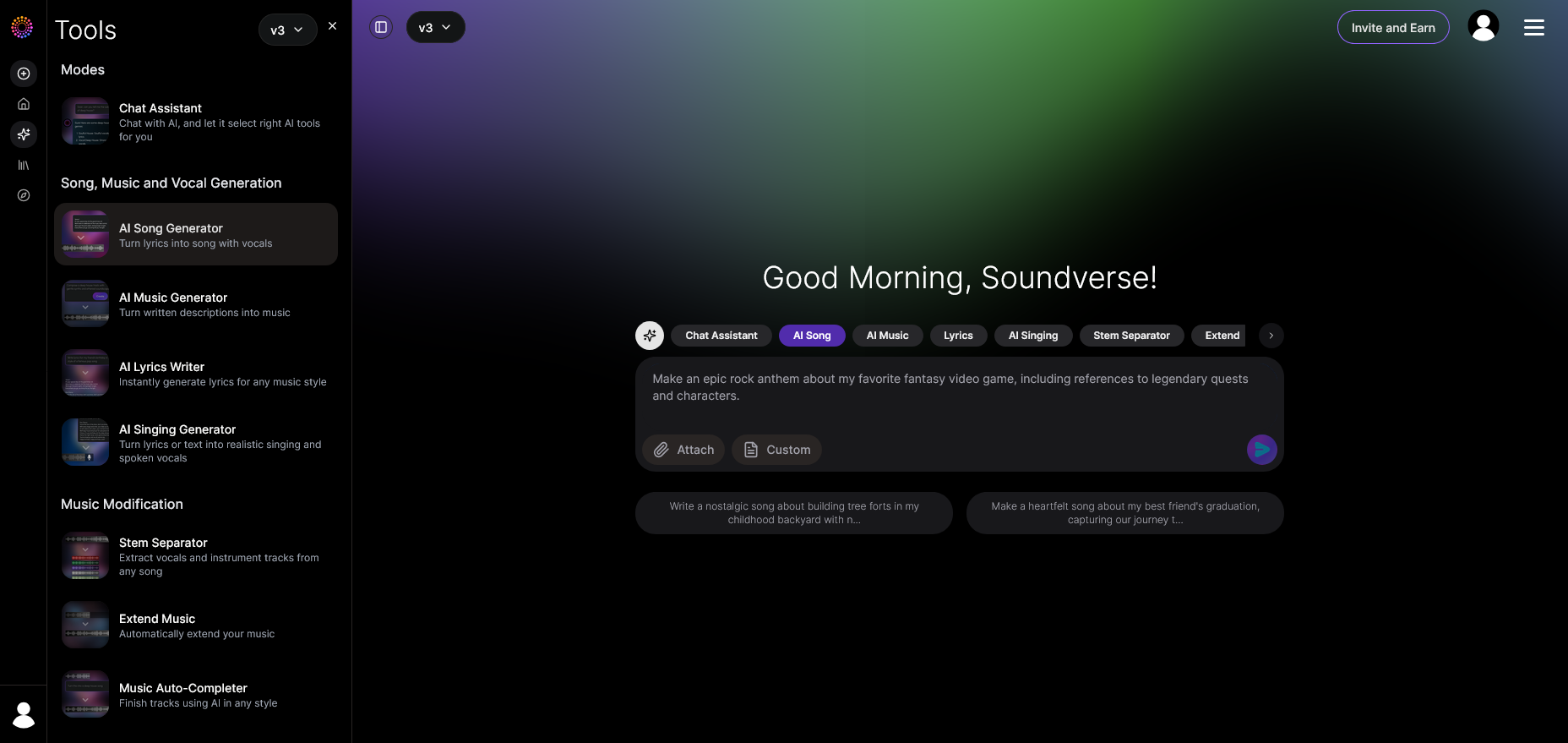 Soundverse dashboard.png